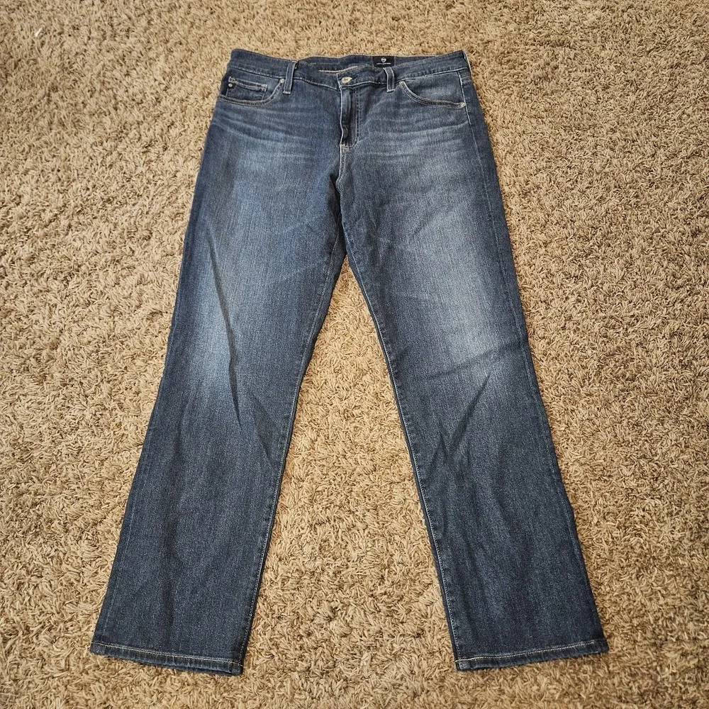 AG Adriano Goldschmied Mari Jeans Womens Size 34 High‎ Rise Slim Straight Blue